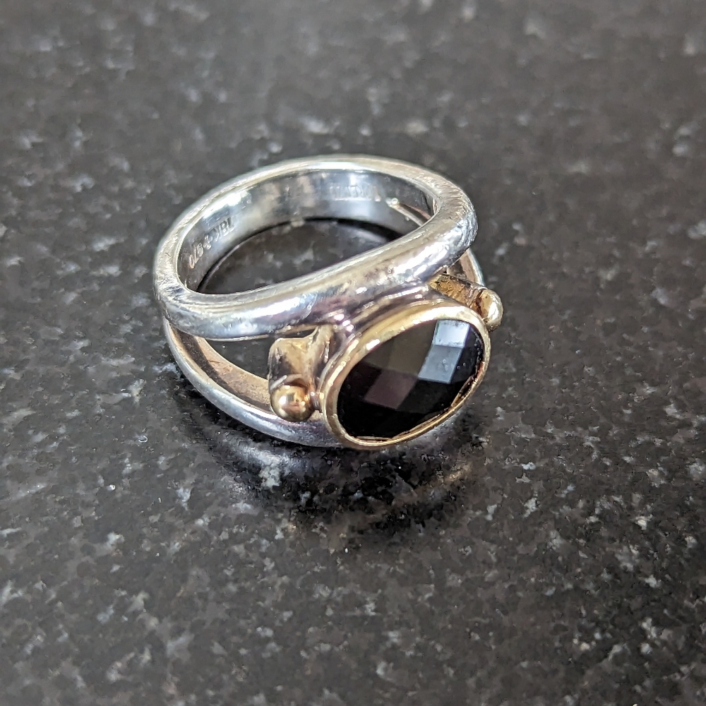Lorenzo 18k gold and 970 silver ring